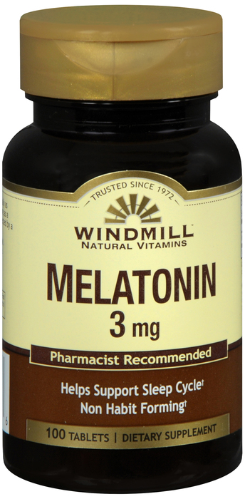 Windmill Melatonin 3mg Tablets 100ct