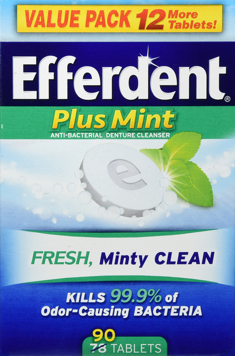 Efferdent Plus Mint Tablets 90ct