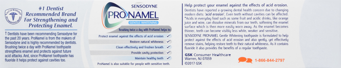 Sensodyne ProNamel Gentle Whitening Toothpaste 4oz