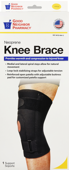 Good Neighbor Pharmacy Neoprene Knee Brace Black Large 1ct