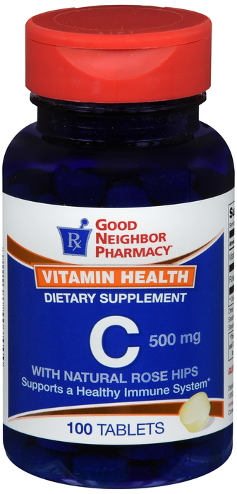 Good Neighbor Pharmacy Vitamin C 500mg with Rose Hips Tablets 100ct