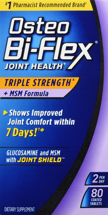 OSTEO BI-FLEX 3X-STRG +MSM TABLETS 80CT