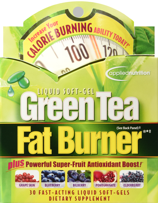 Applied Nutrition Green Tea Fat Burner Weight Loss Liquid Softgels 30ct