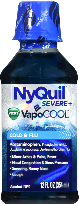 NyQuil Severe+ VapoCOOL Liquid 12oz