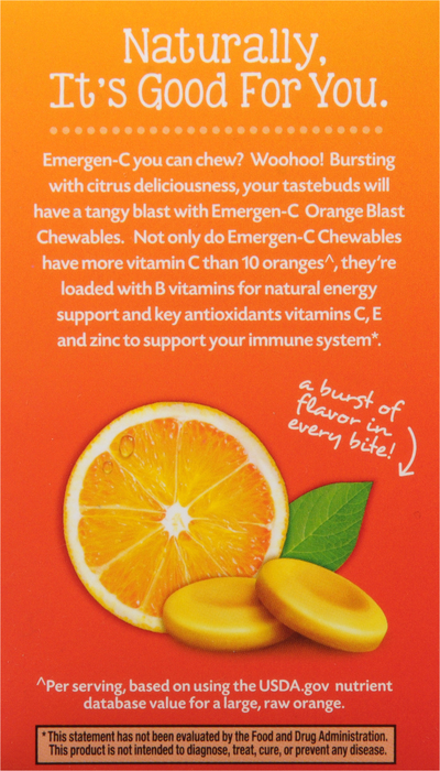 EMERGEN-C VIT C ORANGE CHEW TAB 40CT