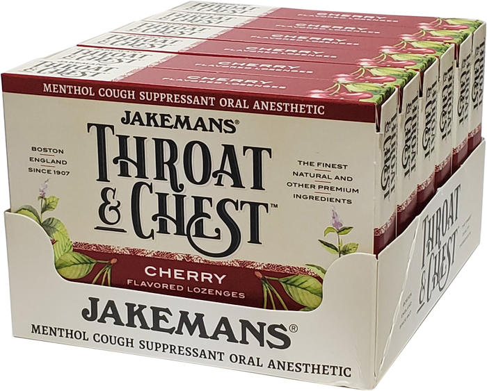 JAKEMANS THROAT & CHEST CHRY LOZ 6X24CT