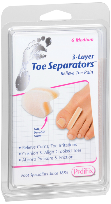 PEDIFIX TOE SEPARATORS 3 LAYER M 6CT DS