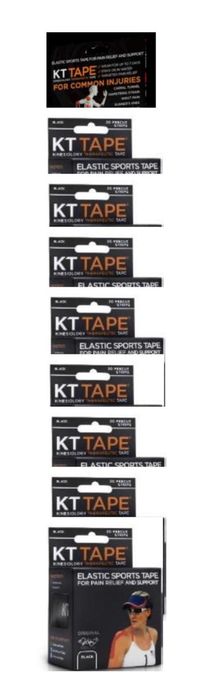 KT Tape DL 20ct Cotton Black 8pc C/S