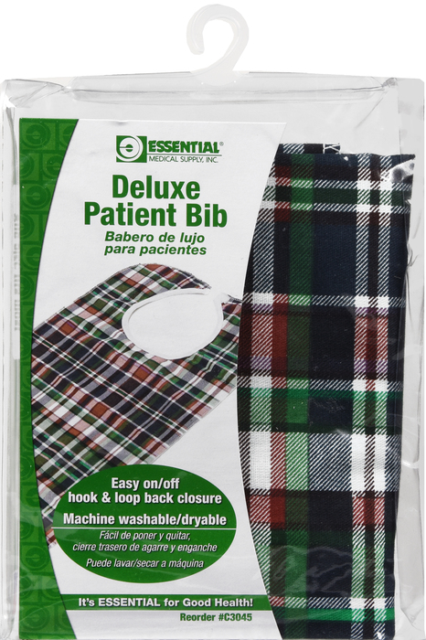 BIB VIYNL BACK PLAID 18X30