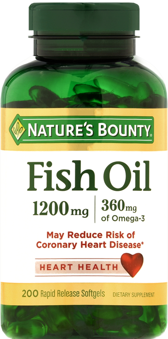 FISH OIL 1200MG SGC 200CT NAT BOUNTY