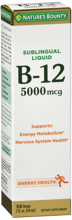 NATURES BOUNTY VITAMIN B12 5000MCG SUBLINGUAL 2OZ