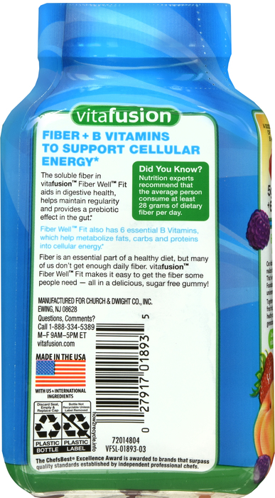 VITAFUSION FIBER WEIGHT MANAGEMENT GUMMY 90CT