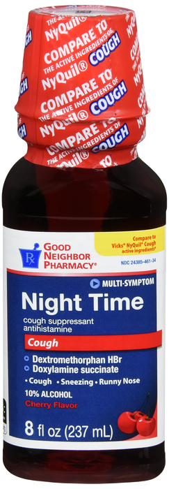 Good Neighbor Pharmacy Night Time Cough Cherry Flavor Liquid 8oz