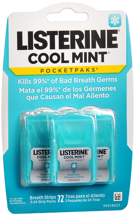 LISTERINE POCKET PK COOL MINT 6X3X72CT