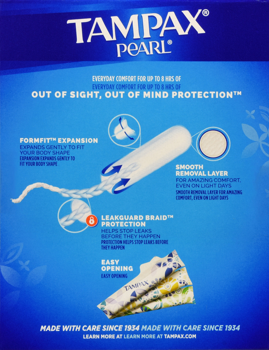 Tampax Pearl Super Plus Unscented Tampons 18ct