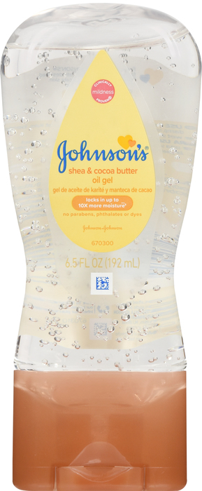 JOHNSONS BABY OIL GEL SHEA/COCOA 6.5OZ