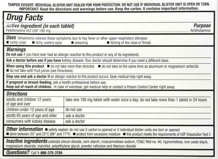 Good Neighbor Pharmacy Allergy Relief 24HR 180mg Tablets 15ct