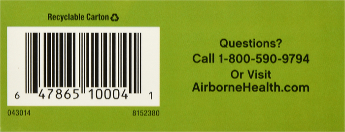 AIRBORNE TABLET LEMON LIME 10CT