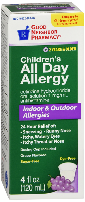 Good Neighbor Pharmacy All Day Allergy Grape Flavor Liquid 4oz