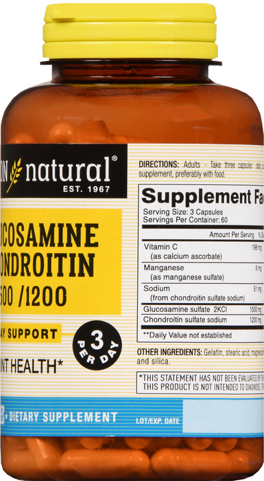 GLUCOSAMINE CHONDROITIN CAP 180CT MASON