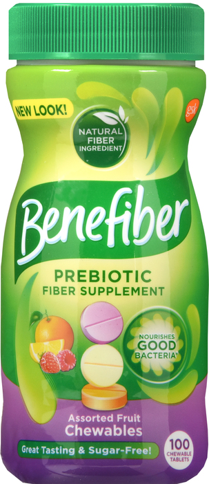 Benefiber Prebiotic Assorted Fruit Chewable Tablets 100ct