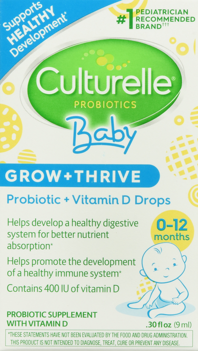 Culturelle Baby Grow + Thrive Probiotic + Vitamin D Drops 0.30oz