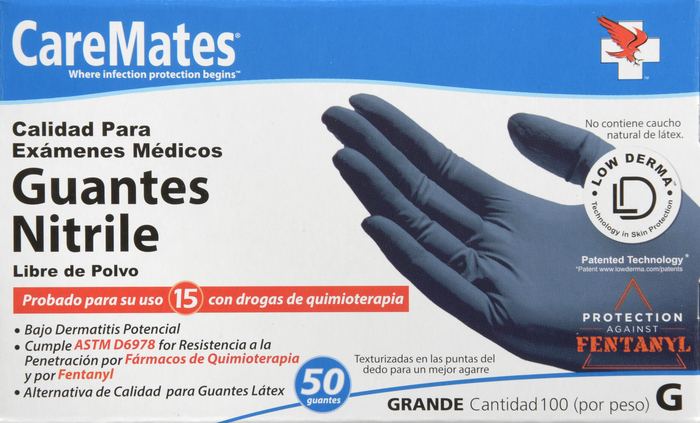 CareMates Nitrile Examination Gloves Large 50ct