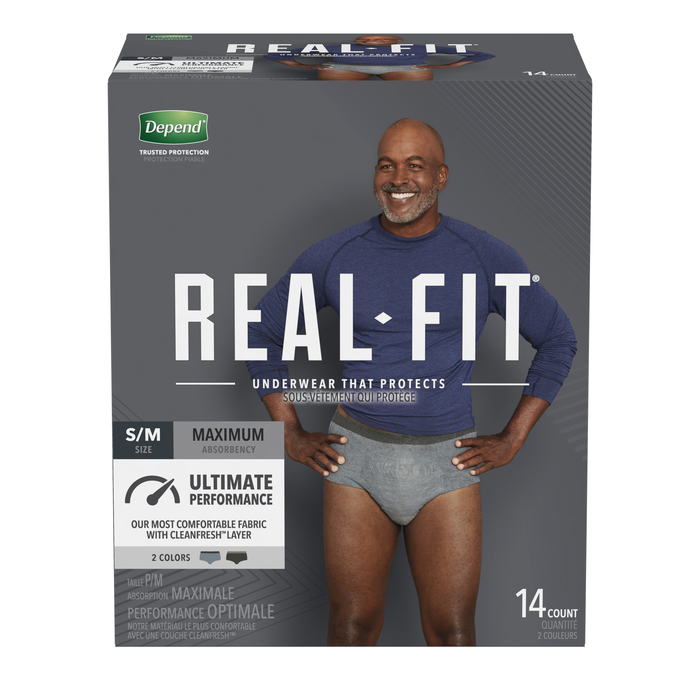 Depend Men's Underwear Real Fit Max S/M 2x14ct