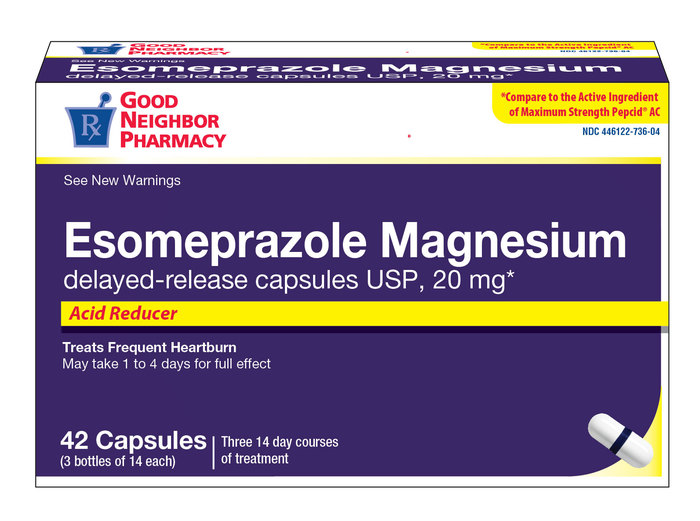 Good Neighbor Pharmacy Esomeprazole Magnesium 20mg Capsules 42ct