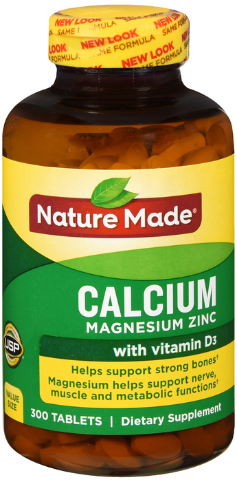 Nature Made Calcium/Mag/Zinc Tablets 300ct