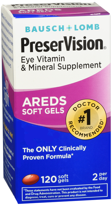 Bausch + Lomb PreserVision AREDS Softgels 120ct