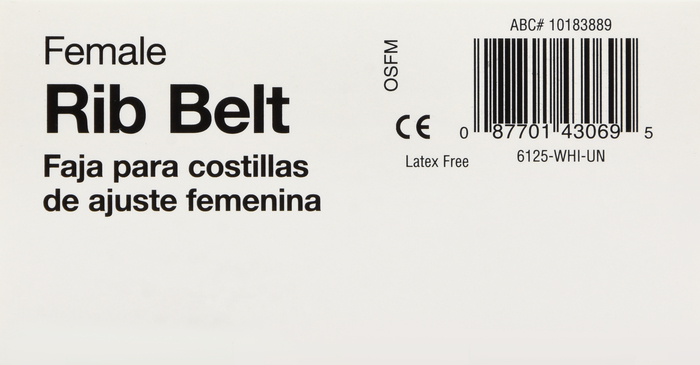 Good Neighbor Pharmacy Female Rib Belt Support White Adjustable 1ct