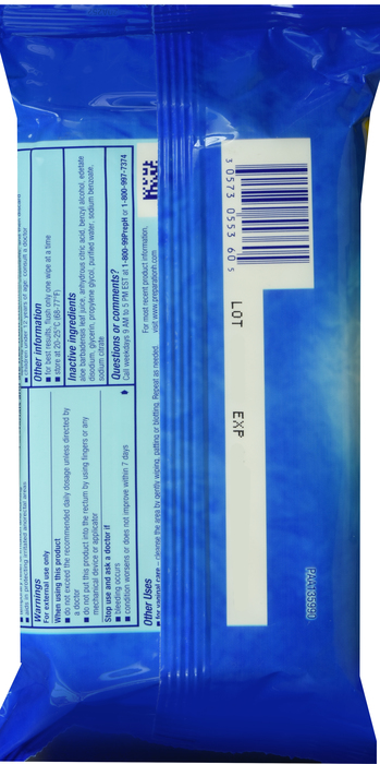 Preparation H Soothing Relief Cleaning & Cooling Wipes 60ct