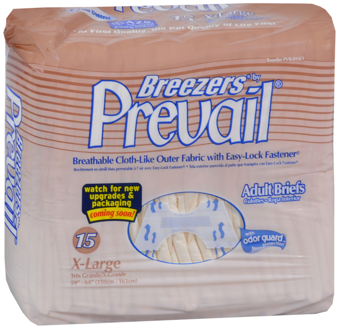 PREVAIL BRIEF BREEZER BREATHABLE XL 4X15