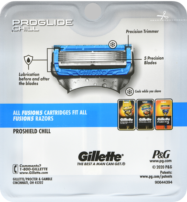 Gillette ProGlide Chill Men's Razor Blade Refill Cartridges 4ct