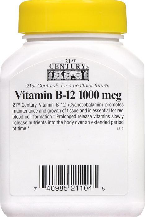 21st Century B-12 1000mg Prolonged Release Tablets 110ct