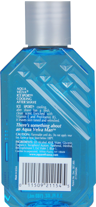 AQUA VELVA ICE SPORT AFTER SHAVE 3.5OZ