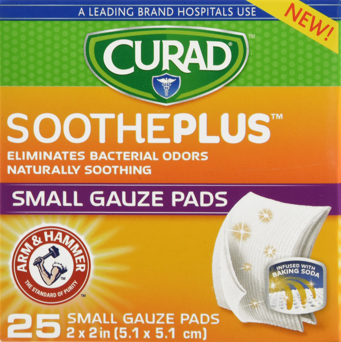 Curad A&H Soothe Plus Gauze Pad 2x2 25ct