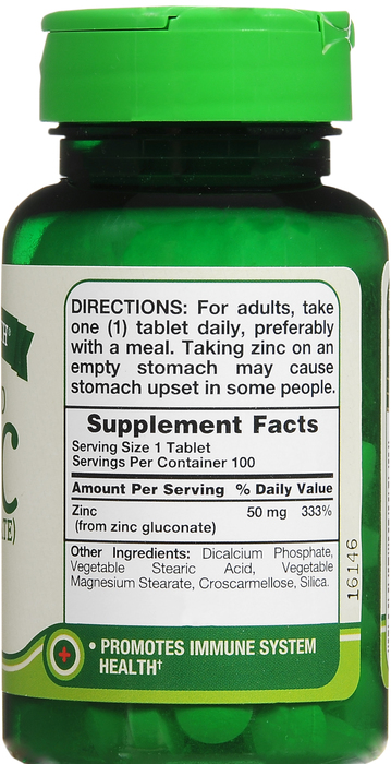 Nature's Truth Chelated Zinc 50mg Tablets 100ct