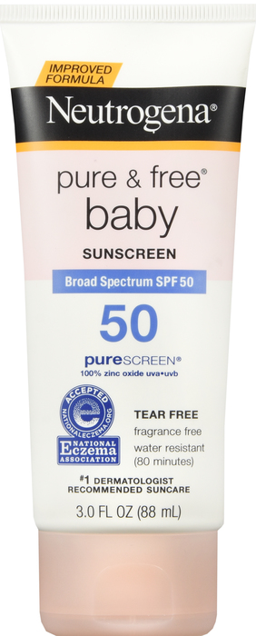 Neutrogena Pure & Free Baby Mineral SPF 50 Sunscreen Lotion 3oz