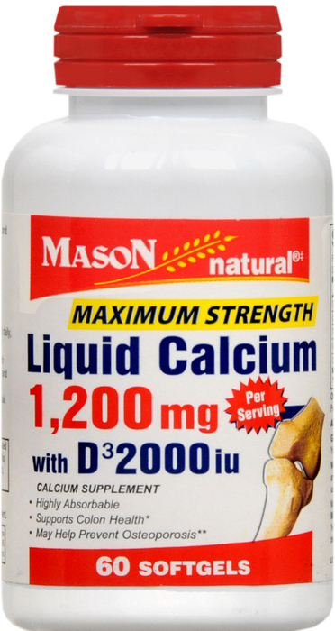 LIQ CALCIUM 1200MG W/D3 SGC 60CT MASON