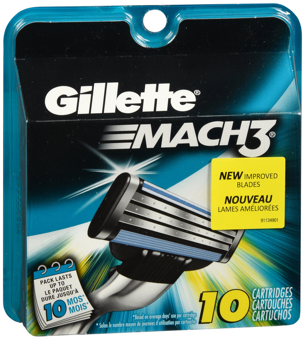 Gillette Mach3 Men's Razor Blade's Refills 10ct