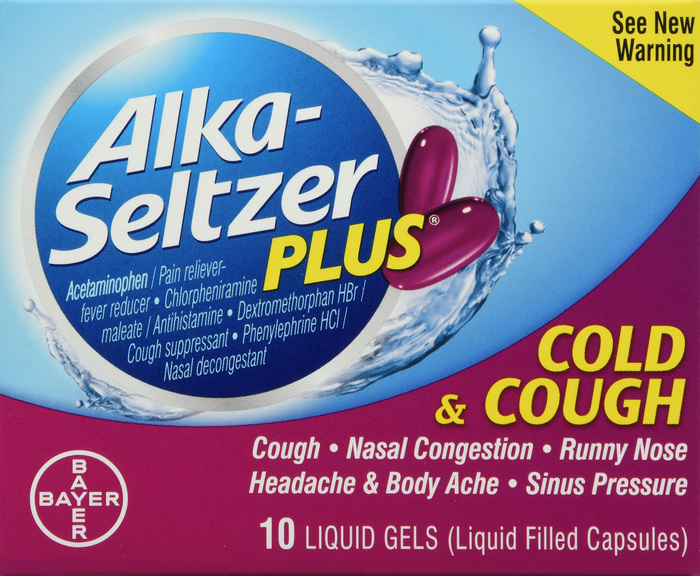 ALKA-SELTZER PLUS LIQUID GEL COLD COUGH 10CT