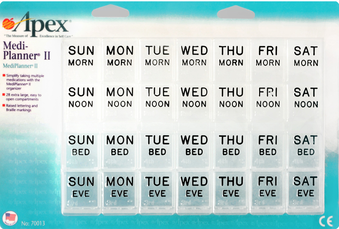 Carex Mediplanner II Pill Case 70013PKG