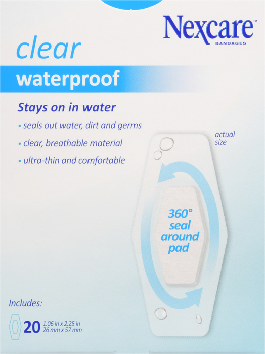 NEXCARE WATERPROOF ONE SIZE 20 CT