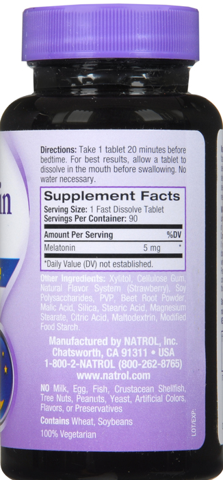 Natrol Melatonin 5mg Fast Dissolve Tablets 90ct