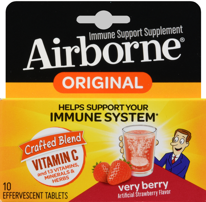 Airborne Blast of Vitamin C Very Berry Effervescent Tablets 10ct