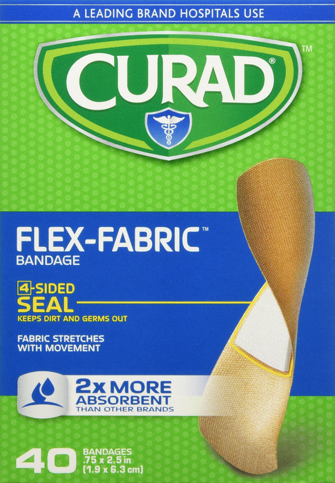 CURAD BANDAGE FLEX-FABRIC 1 SIZE 40 CT