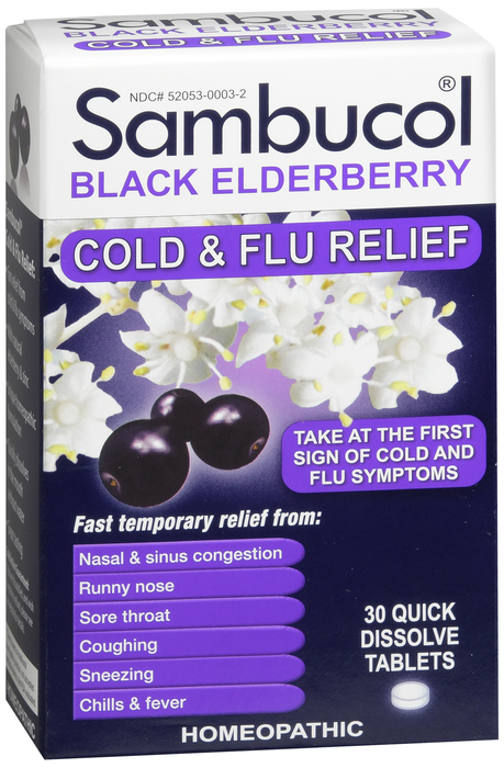 Sambucol Black Elderberry Cold & Flu Relief 30ct