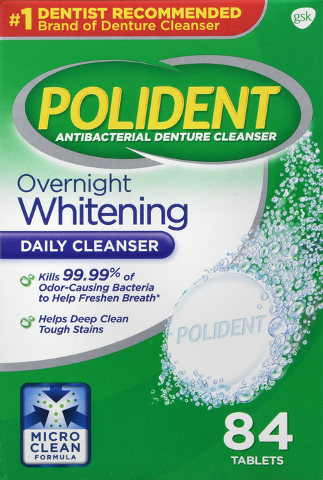 Polident Overnight Tablets Mint 84ct